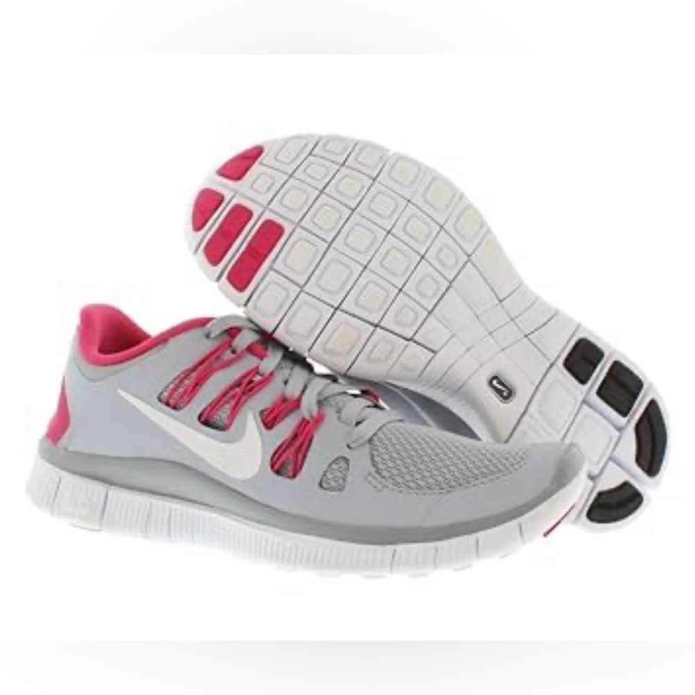 Nike Free 5.0+ Women's Athletic Sneakers in Gray and Pink Shoes